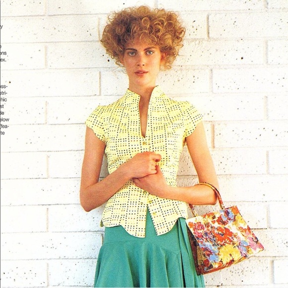 Anthropologie Tops - Anthropologie Odille Icon Hearts Scallop Top S